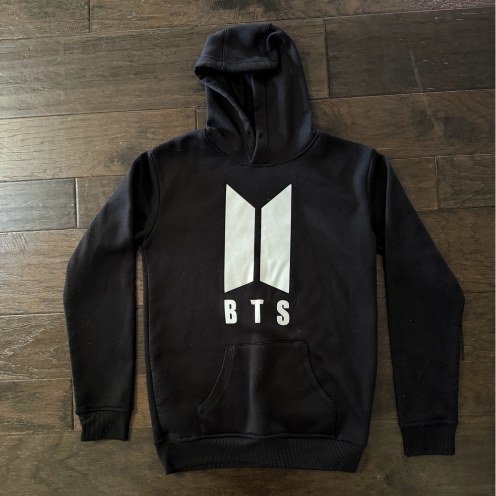 Black BTS Hoodie Army Jin Kpop Korean Boy Band Sweatshirt Concert